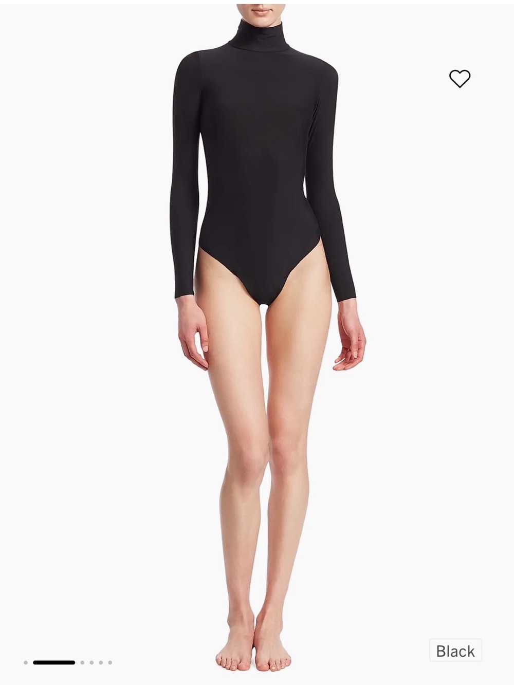 NWT Commando Butter Turtleneck Bodysuit in Black Sz L
